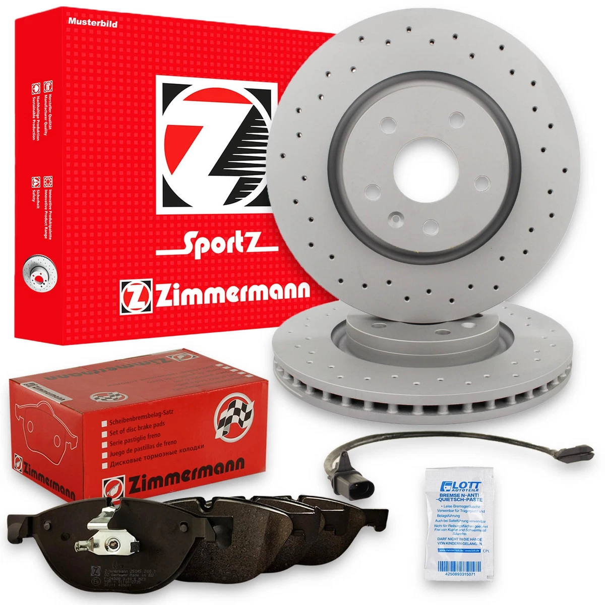 Гальмівні колодки та диски Zimmermann для LAND ROVER RANGE ROVER IV (L405)