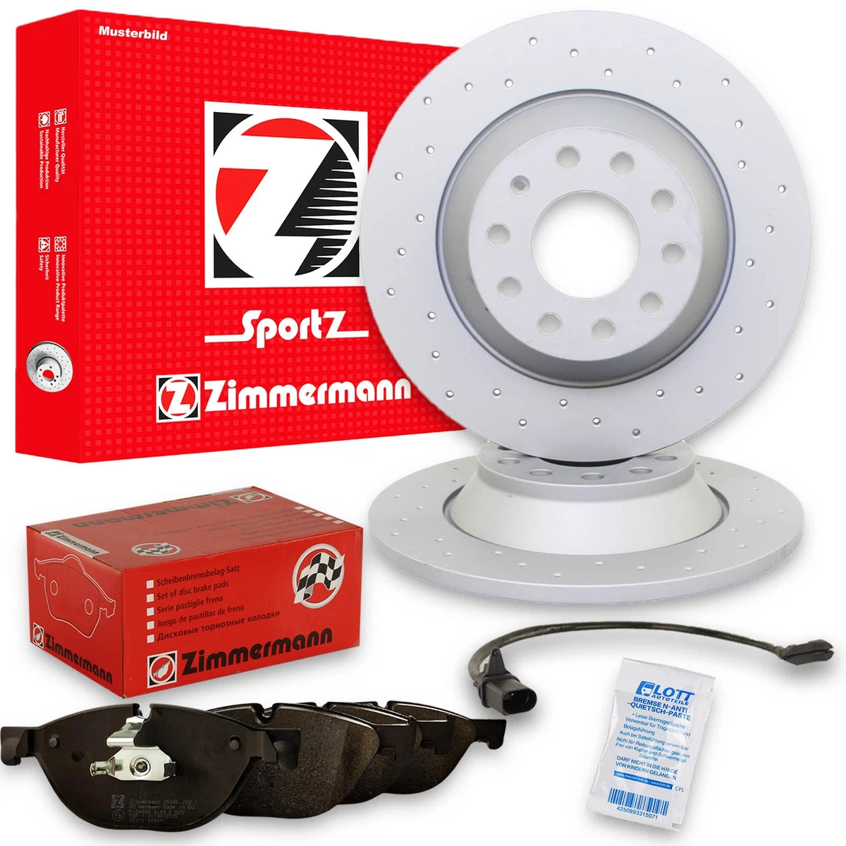 Гальмівні колодки та диски Zimmermann для LAND ROVER RANGE ROVER IV (L405)